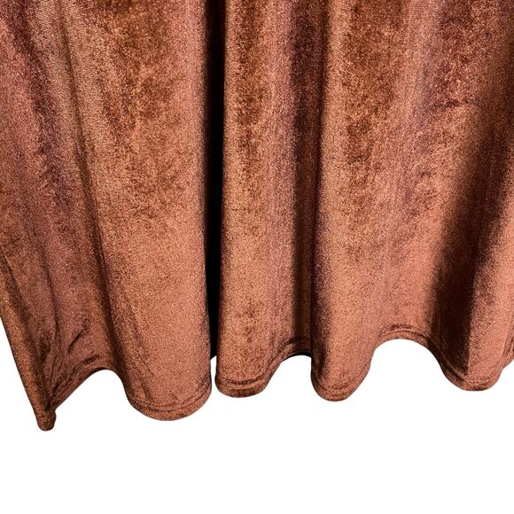 Inherit Brown Velvet Empire Waist Midi Dress Boho Sleeves Small‎ (3017) - Picture 7 of 12